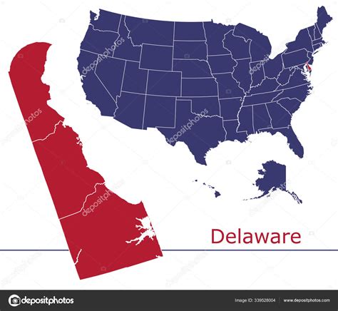 Delaware Counties Vector Map Usa Map Colors National Flag Stock Vector ...