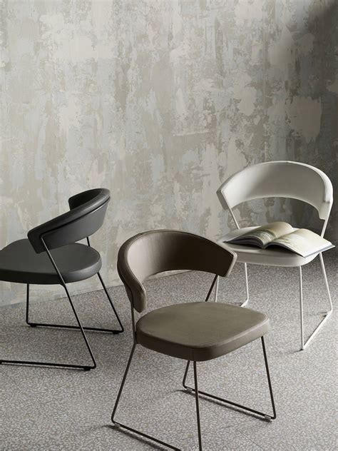 Connubia by Calligaris New York Faux Leather Dining Chair, Brown