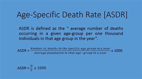 Age Specific Death Rate [ASDR] - YouTube