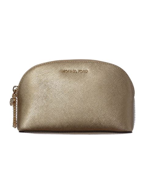 Michael kors Alex Gold Cosmetic Bag in Gold | Lyst