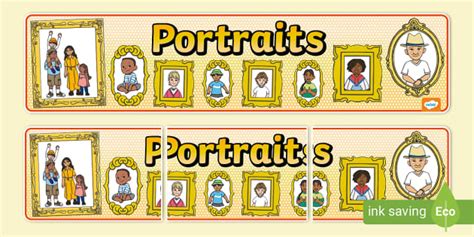 Portraits Display Banner - KS1 - Art (teacher made) - Twinkl