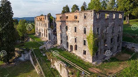 Remains of Haasberg Castle stock photo. Image of village - 255493874