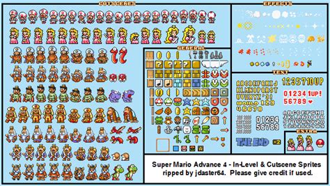 The Spriters Resource - Full Sheet View - Super Mario Advance 4: Super ...