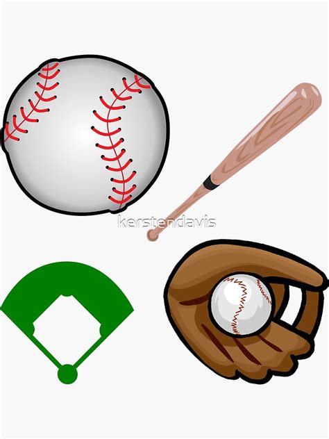 "Baseball Sticker pack" Sticker for Sale by kerstendavis | Redbubble