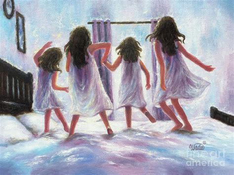 Four sisters jumping on the bed Vickie Wade | Sisters art, Four sisters, Sisters wall art
