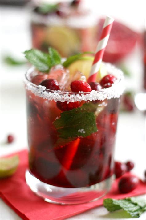 Holiday Mojito Mocktail with Cranberry and Pomegranate | Recipe | Christmas drinks, Mojito ...