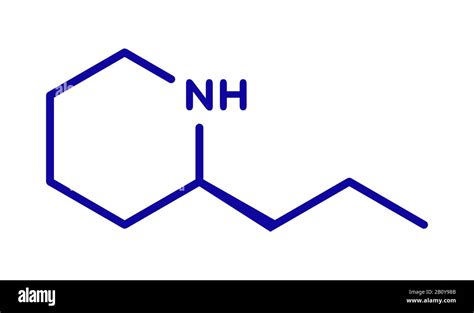 Coniine herbal toxin molecule, illustration Stock Photo - Alamy