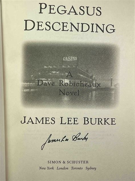 PEGASUS DESCENDING: A Dave Robicheaux Novel. by Burke, James Lee ...