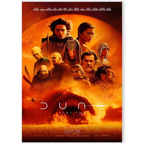 Dune Part Two Movie Poster 2024 Official Movie Poster Print - A5 A4 A3 ...