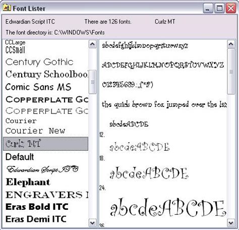 Font List - Download