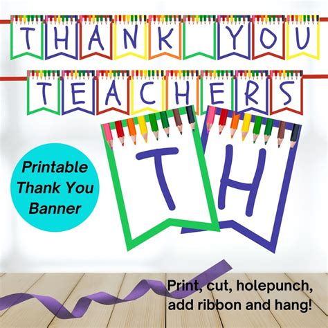 Printable Teacher Appreciation Week Banner Teacher Thank You - Etsy