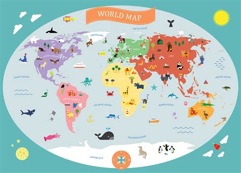 The world map for kids (1) | Images :: Behance