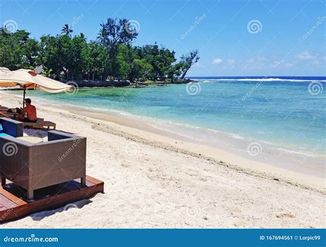 Beach Resort in New Caledonia Editorial Photo - Image of shades, clouds ...