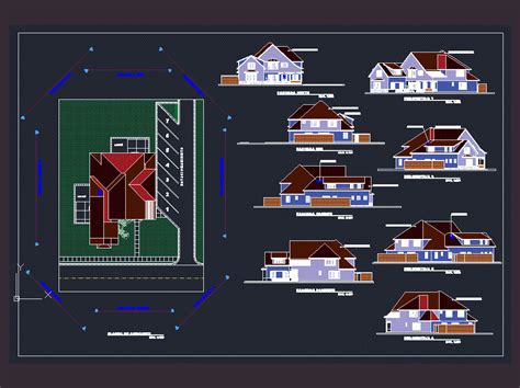 American Style House DWG Full Project for AutoCAD • Designs CAD