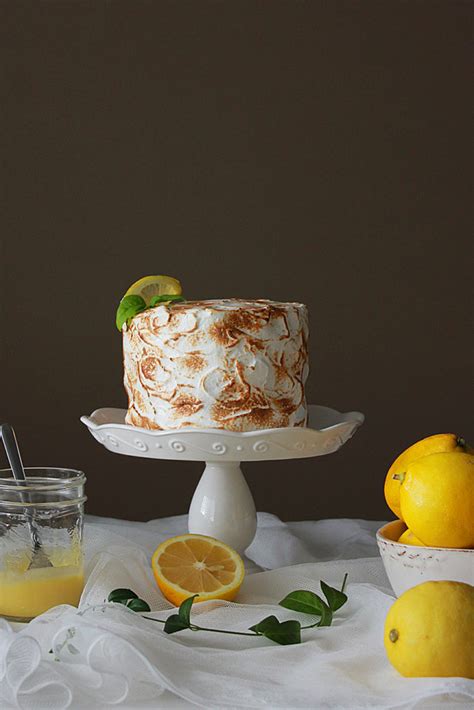 Lemon Chiffon Cake with Lemon Curd and Toasted Meringue Frosting - Oh Sweet Day! Blog