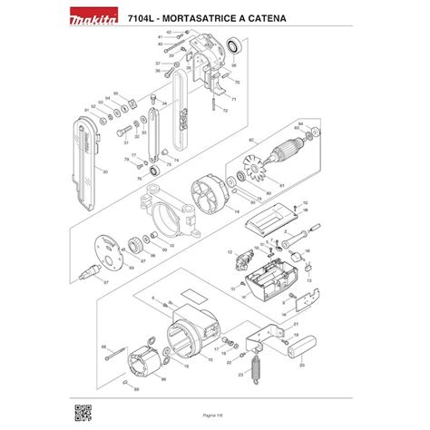 Makita Spare Parts for Chain Mortiser 7104L