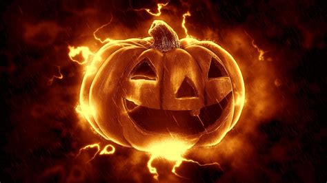 Halloween Pumpkin Horrible Face With Fire HD Halloween Wallpapers | HD Wallpapers | ID #84583