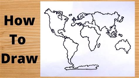 How to Draw Correct Map of World | Grassland Drawing | Seven Continent ...