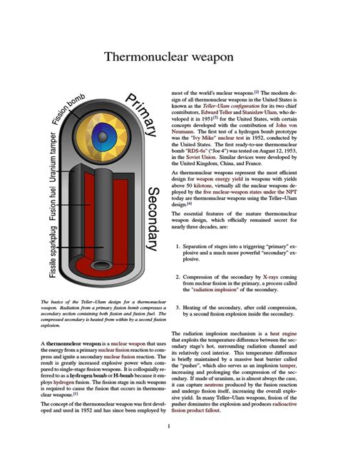 Thermonuclear Weapon | Nuclear Weapons | Nuclear Fusion