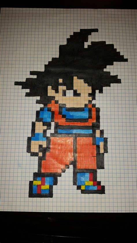 Goku pixel art | Dibujos en cuadricula, Dibujo de goku, Arte píxeles ...