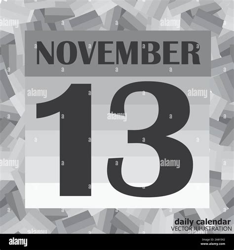 November 13 icon. For planning important day. Banner for holidays and special days. November ...