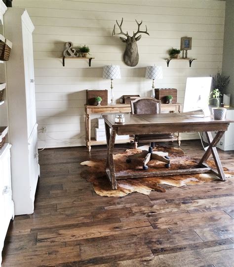 Remodelaholic | How to Install a Shiplap Wall + Rustic Home Office Makeover