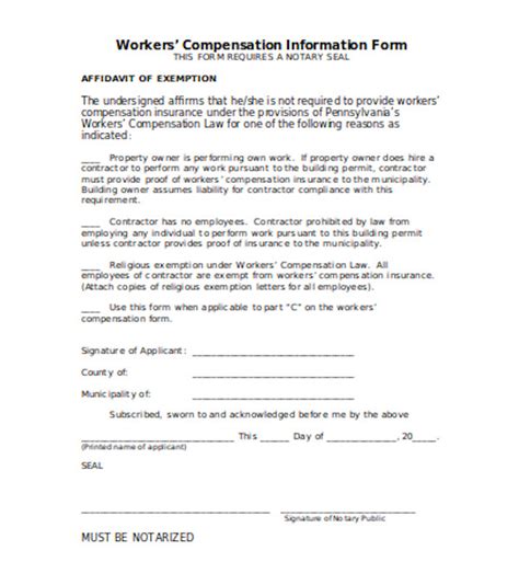 FREE 13+ Sample Workers Compensation Forms in PDF | XLS | Word