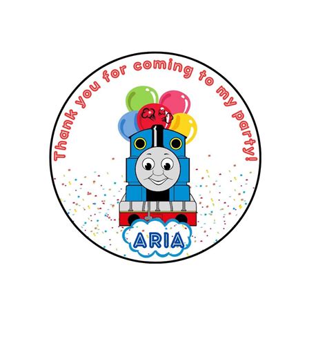 Birthday Stickers Thomas Train Birthday Stickers Personalized Thomas ...