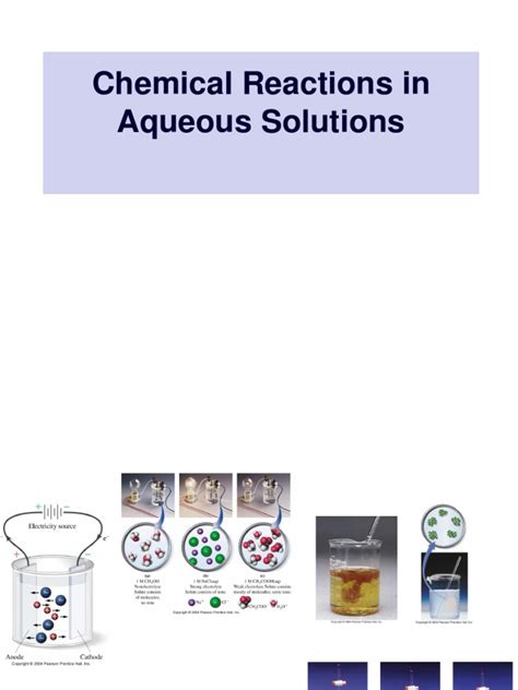 Chemical Reactions in Aqeous Solution | PDF | Redox | Ph