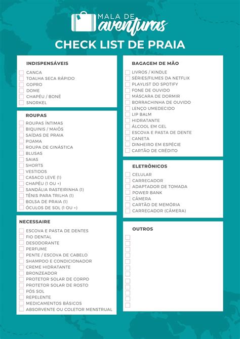 Mala de viagem para a praia: checklist completo de itens