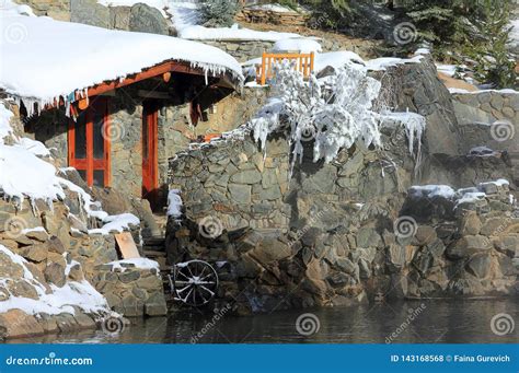 Strawberry Park Hot Springs in Winter Stock Photo - Image of melt, nature: 143168568