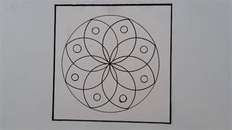 Geometrical Rangoli design || How to Draw a Geometrical rangoli || Beautiful Rangoli Drawing ...