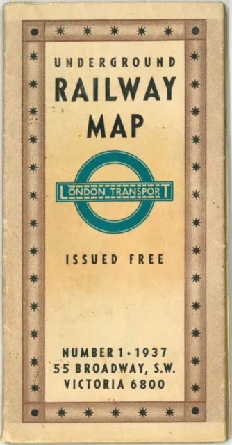 LONDON TRANSPORT UNDERGROUND Folding Railways/ Tube Pocket Map, No.1, 1937 £0.99 - PicClick UK
