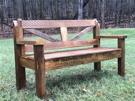 Bench Reclaimed Barnwood | Etsy Rustic Outdoor Benches, Rustic Wood Bench, Diy Bench Outdoor ...