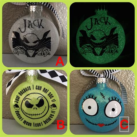 Nightmare before Christmas ornaments Jack ornaments Sally