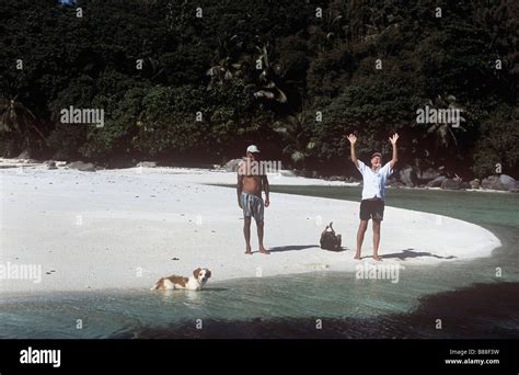 Brendon Grimshaw with his "Man Friday'' René Lafortune on Moyenne, the Seychelles island Brendon ...