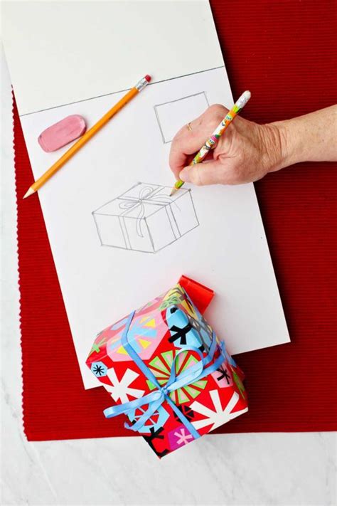 How to Draw a Christmas Present - Welcome To Nana's