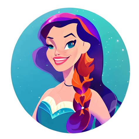 Walt Disney Princess Portrait in Detailed Frame · Creative Fabrica