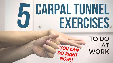 5 Carpal Tunnel Wrist Exercises (YOU CAN DO AT WORK) - YouTube