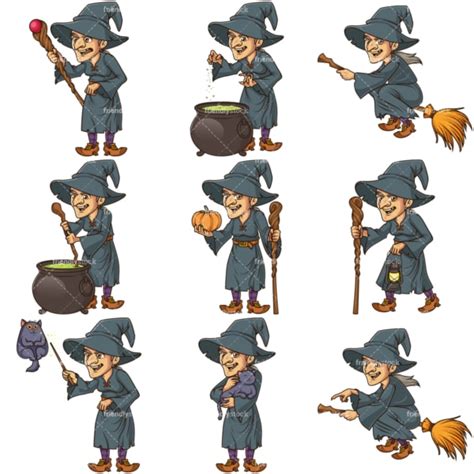 Evil Witch Cartoon Vector Clipart - FriendlyStock