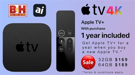 Apple TV 4K on sale at B&H with free 1-year Apple TV Plus trial ...