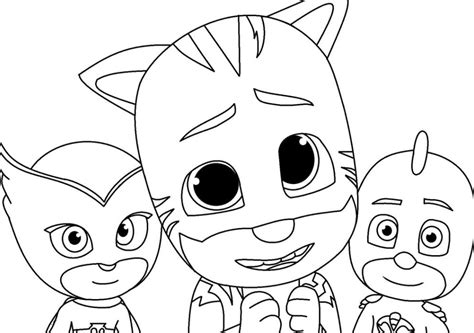 Cute PJ Masks Coloring Page - Free Printable Coloring Pages for Kids