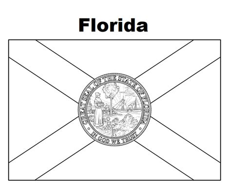 Geography Blog: Flag of Florida coloring page