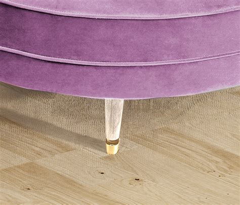 QUARTERS Coffee Table - Set of 2 Quarters - Lilac Velvet Fabric