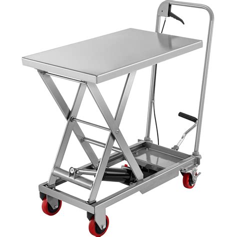 VEVOR Hydraulic Scissor 500LBS Capacity, Cart Lift Table Cart 28.5-Inch ...