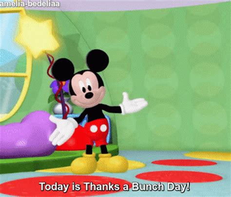 Mickey Mouse Today Is Thanks A Bunch Day GIF - Mickey Mouse Today Is ...