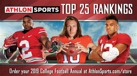 College Football Rankings: Top 25 for 2019 - Athlon Sports