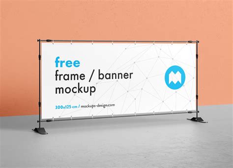 Free Horizontal Standing Banner Mockup PSD Set - Good Mockups