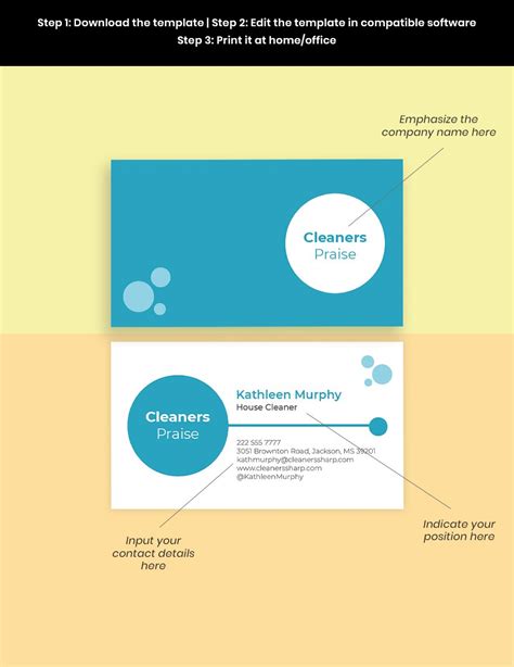 Sample Cleaning Business Card Template in Word, PSD, Publisher, Google Docs - Download ...