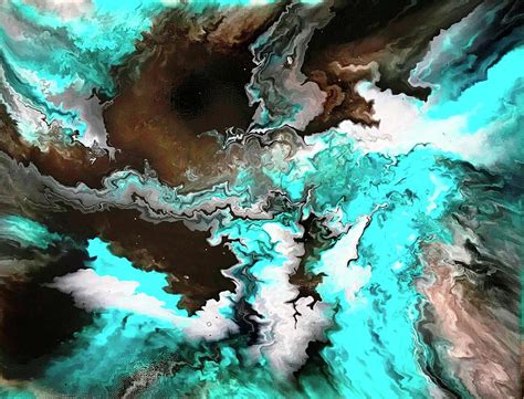 Turquoise Maelstrom Painting by Judy Perry - Fine Art America